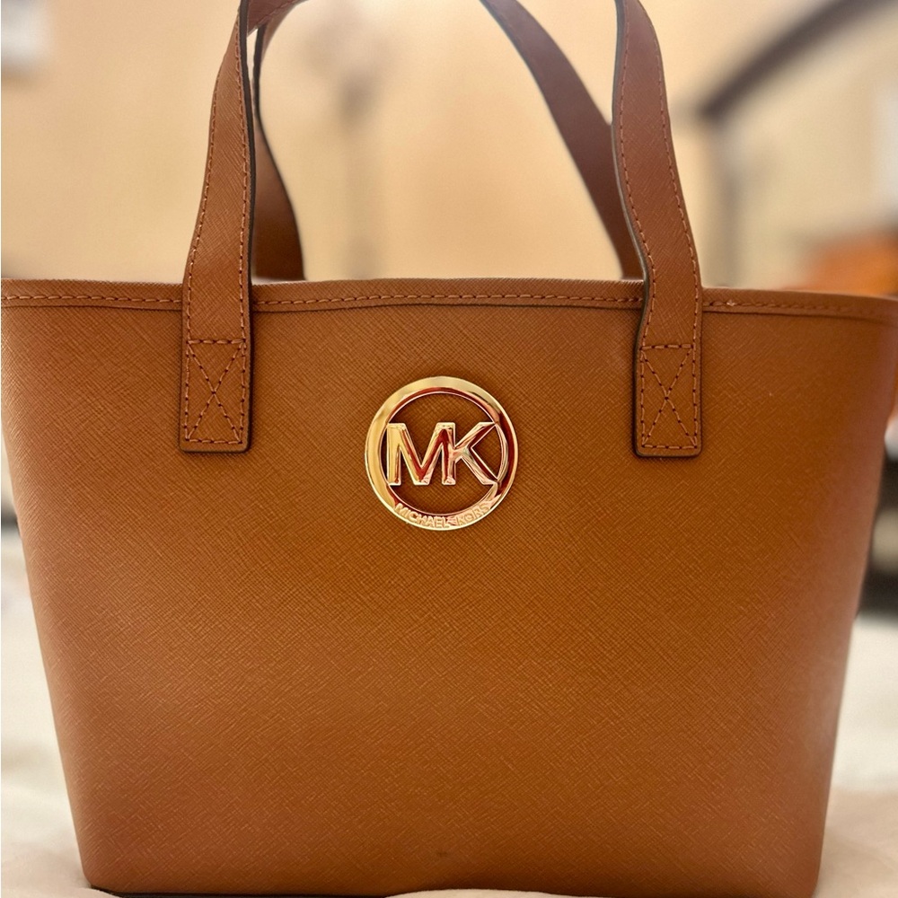 Michael Kors Tan Tote Bag with Gold Logo